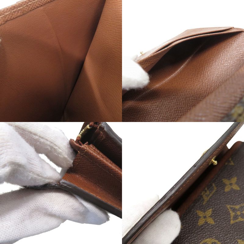 Non-stick Louis Vuitton Portomone Bier Tresor Monogram M61730 Brown Bifold