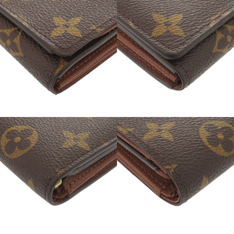 Non-stick Louis Vuitton Portomone Bier Tresor Monogram M61730 Brown Bifold