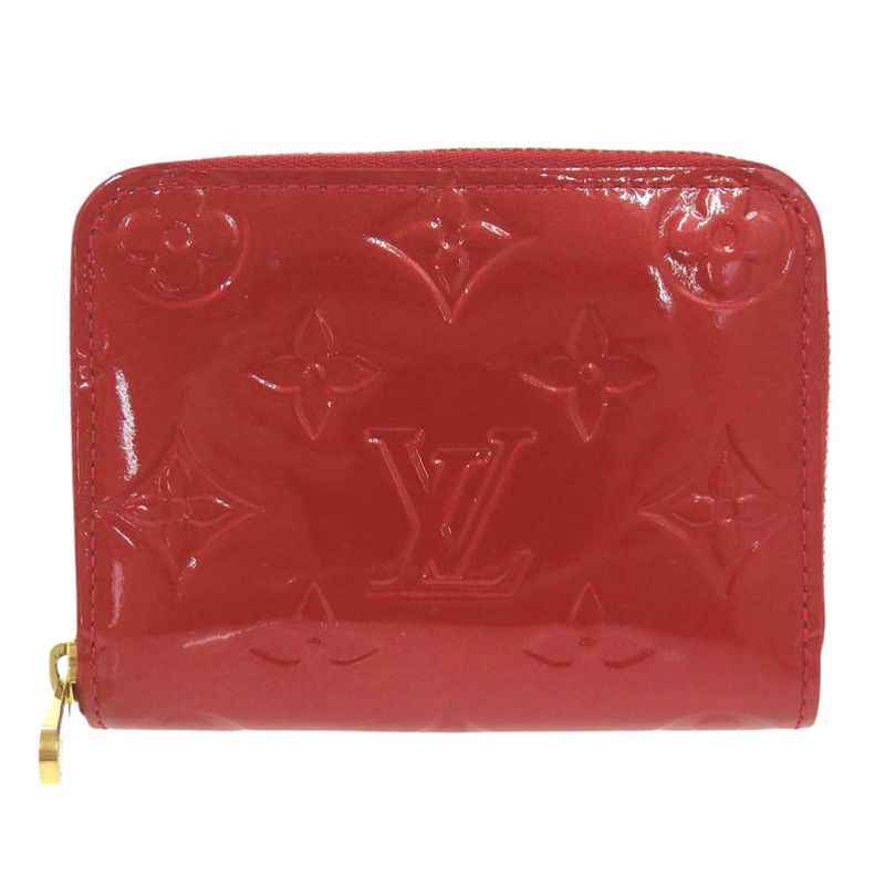 Louis Vuitton Zippy Coin Purse Monogram Vernis M93608 Red Coin Case LV 2263