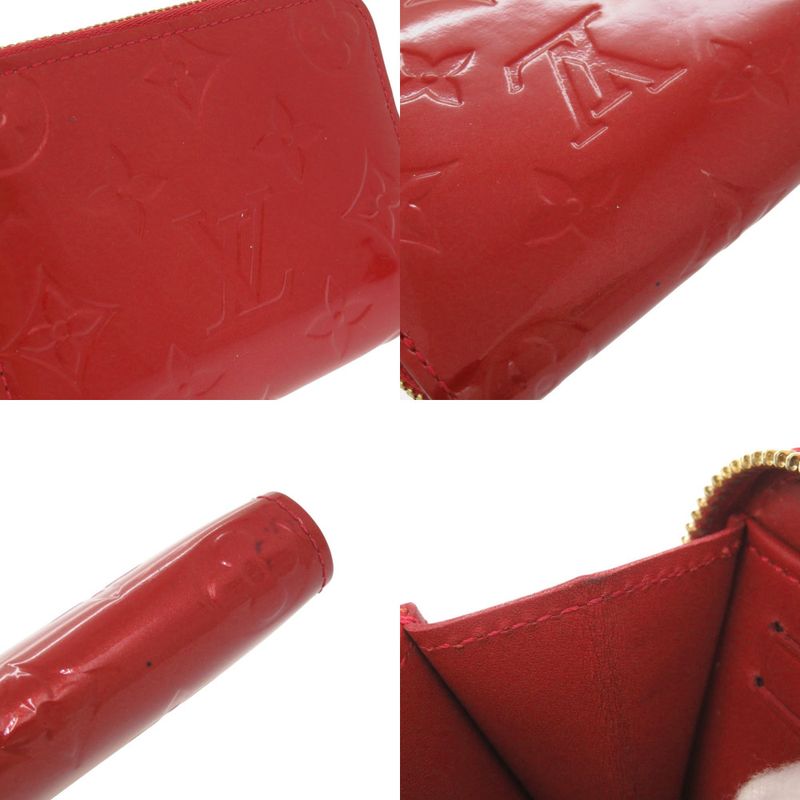 Louis Vuitton Zippy Coin Purse Monogram Vernis M93608 Red Coin Case LV 2263