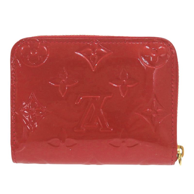 Louis Vuitton Zippy Coin Purse Monogram Vernis M93608 Red Coin Case LV 2263