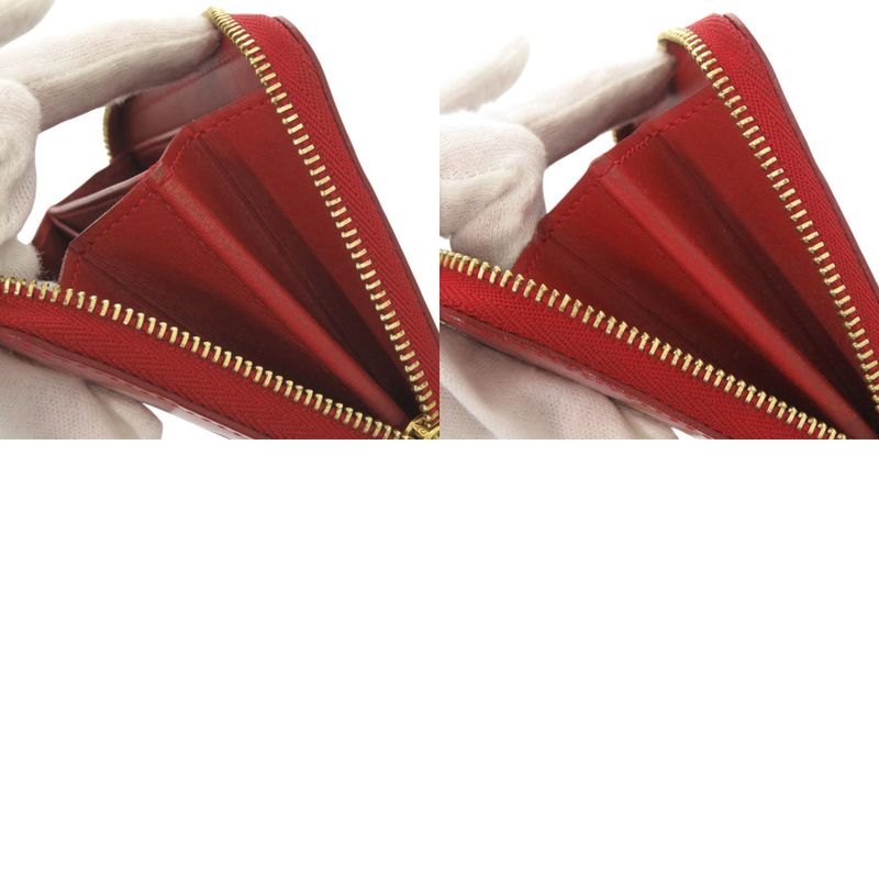 Louis Vuitton Zippy Coin Purse Monogram Vernis M93608 Red Coin Case LV 2263