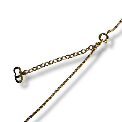 Christian DIOR Necklace CD Logo Gold Hardware Vintage