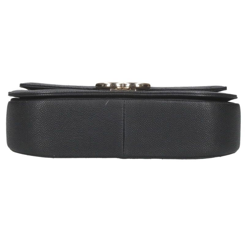 Chanel Half Coco Caviar Skin Chain Shoulder Bag Women's