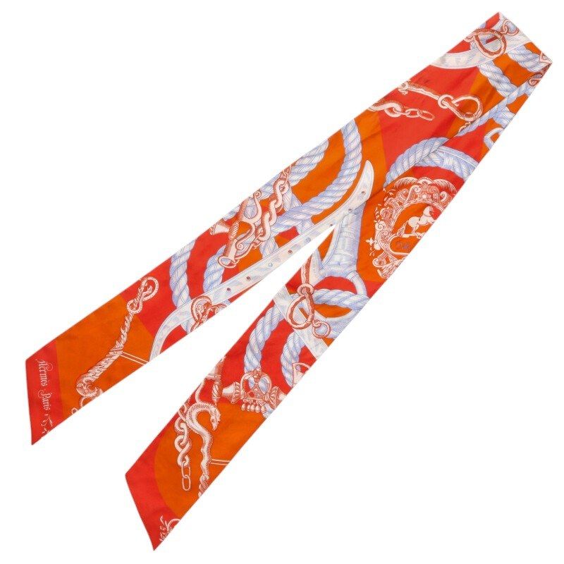 Hermes Maxi Twilly Della Cavalleria Silk Scarf Women's