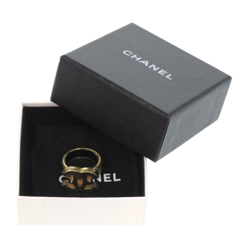 Chanel Coco Mark Metal Approx 12 Gold Ring 0796 Chanel