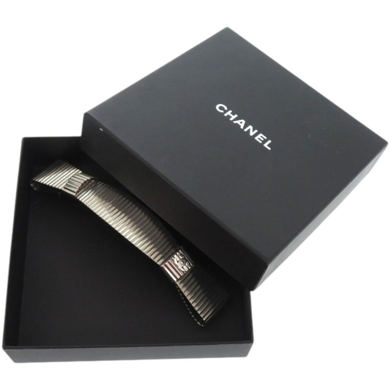 Chanel Coco Mark Metal Silver Barrette 0859 Chanel