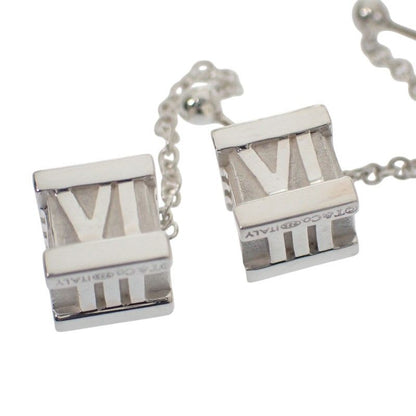 Tiffany & Co Atlas Cube Drop Earrings Silver 925 Women's
