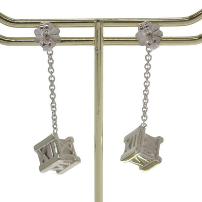 Tiffany & Co Atlas Cube Drop Earrings Silver 925 Women's