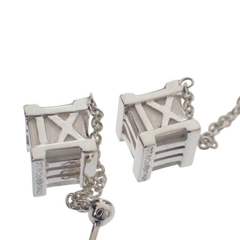 Tiffany & Co Atlas Cube Drop Earrings Silver 925 Women's