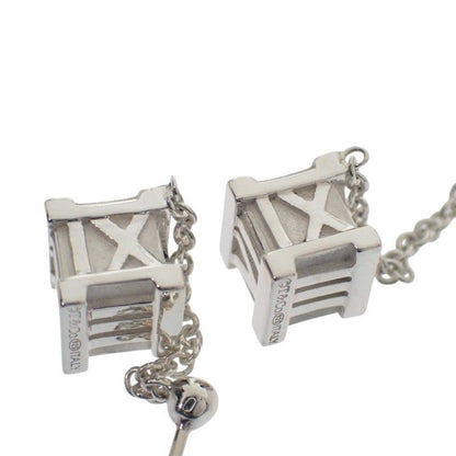 Tiffany & Co Atlas Cube Drop Earrings Silver 925 Women's