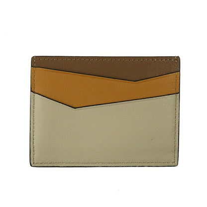 Loewe Puzzle Plain Card Holder Anagram Classic Calf Beige X Gold X