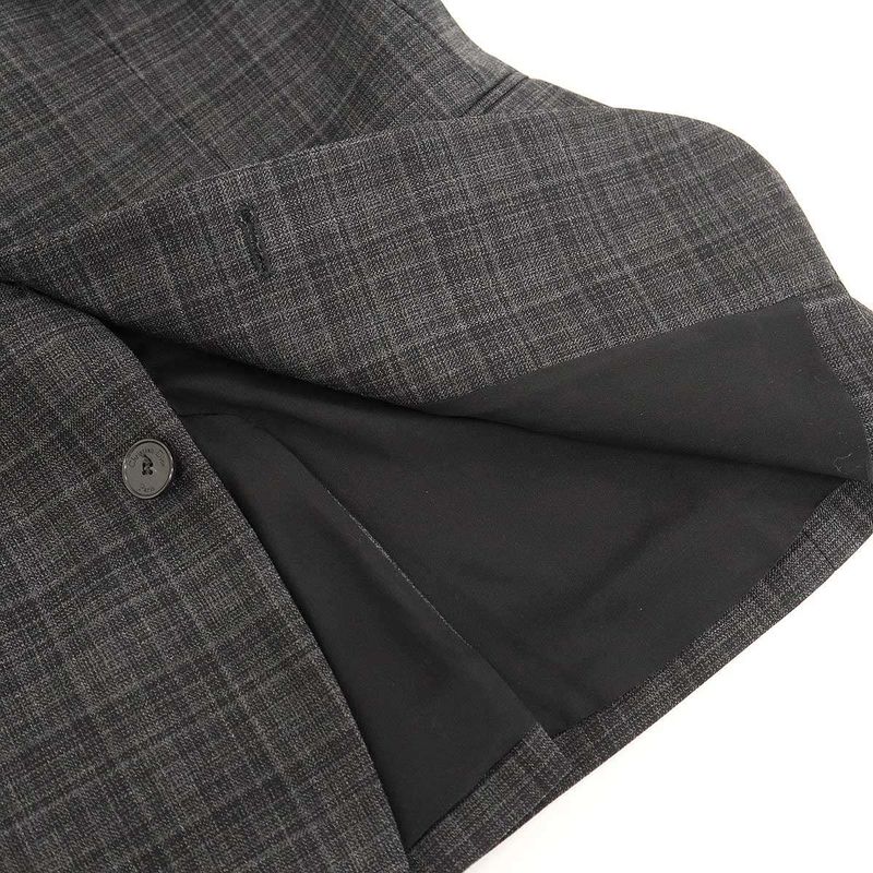 Christian Dior Wool Check 3B Jacket & Wool Check Slacks Pants Setup Suit