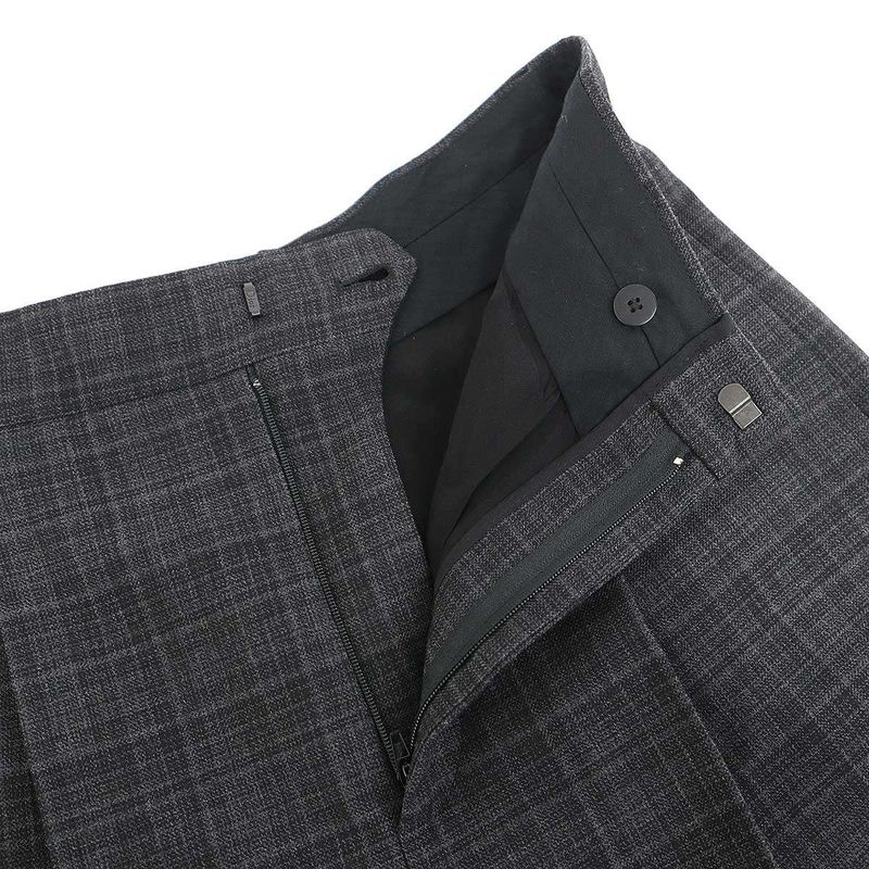 Christian Dior Wool Check 3B Jacket & Wool Check Slacks Pants Setup Suit