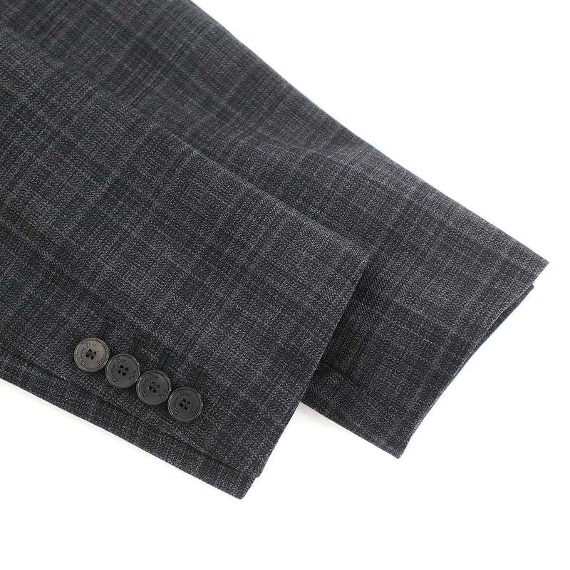 Christian Dior Wool Check 3B Jacket & Wool Check Slacks Pants Setup Suit