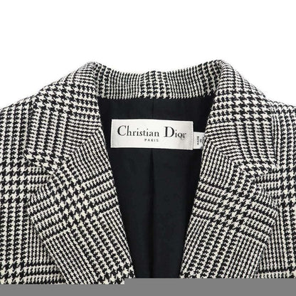 Christian Dior Wool Houndstooth 2B Jacket & Slacks Pants Setup 411v14a1376