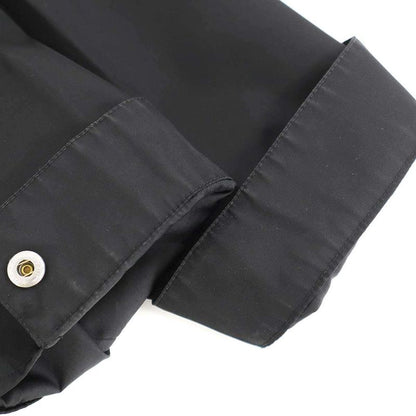 Prada Re-nylon Logo Plate Zip Up Nylon Shirt Jacket Sc810 16HH Black M