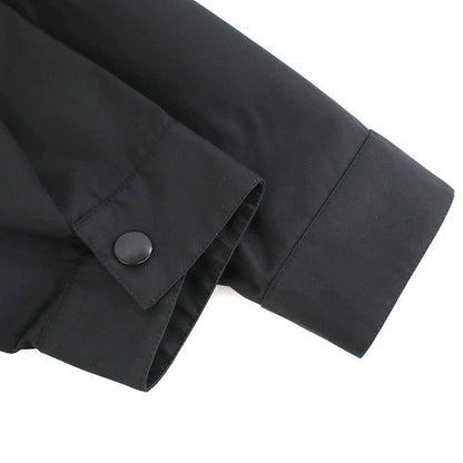 Prada Re-nylon Logo Plate Zip Up Nylon Shirt Jacket Sc810 16HH Black M