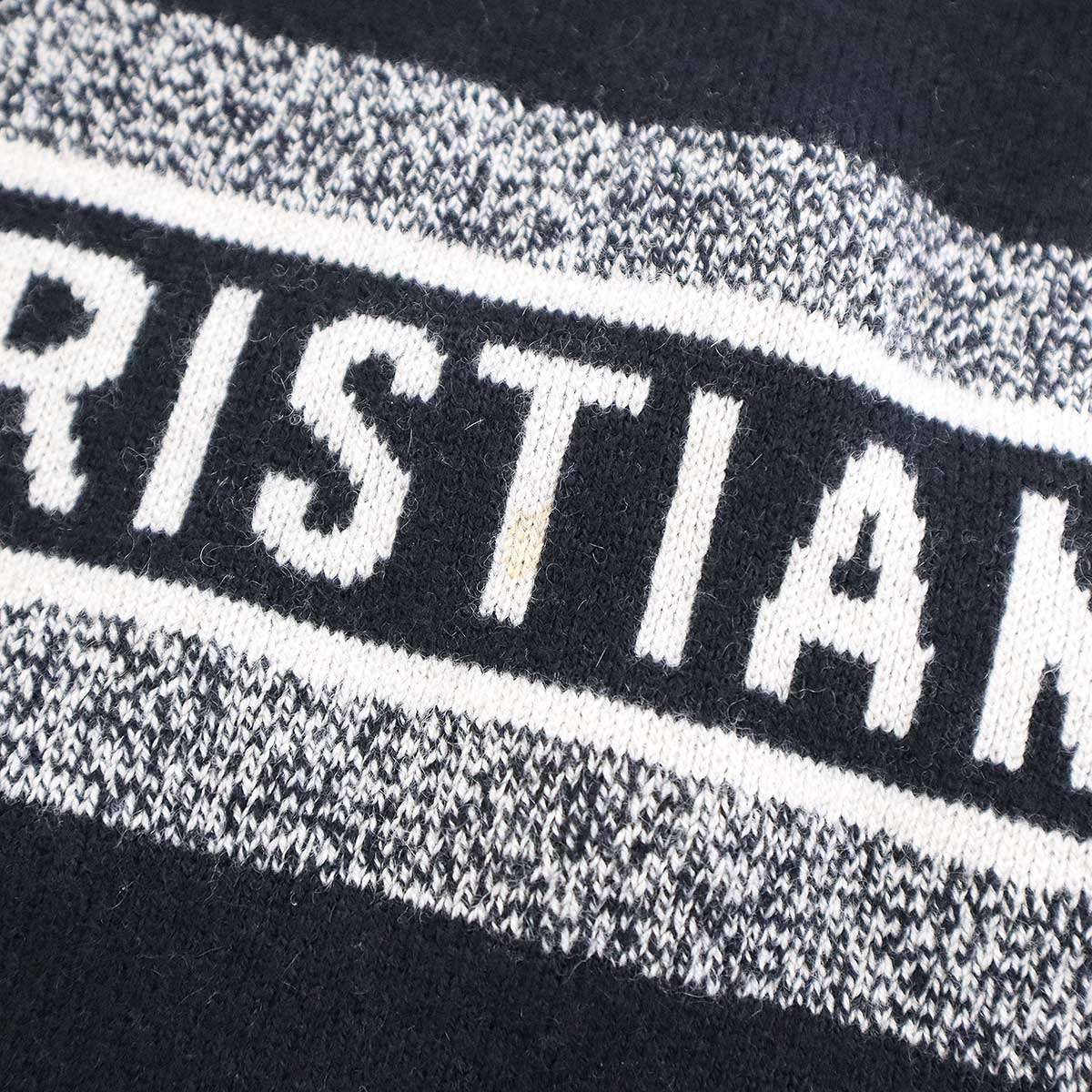 Christian Dior Oblique Reversible Knit Sweater Navy No Markings