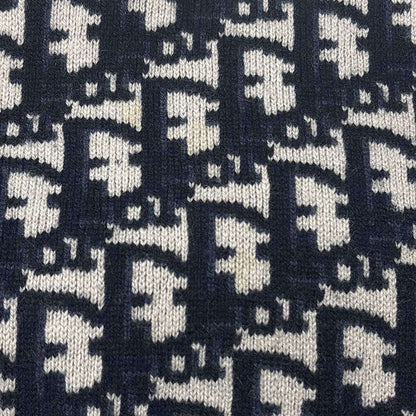 Christian Dior Oblique Reversible Knit Sweater Navy No Markings