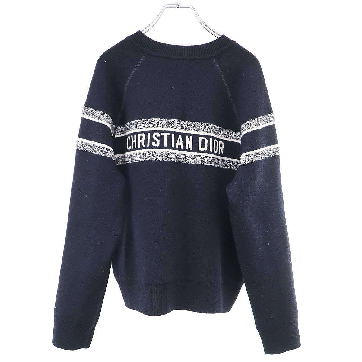 Christian Dior Oblique Reversible Knit Sweater Navy No Markings