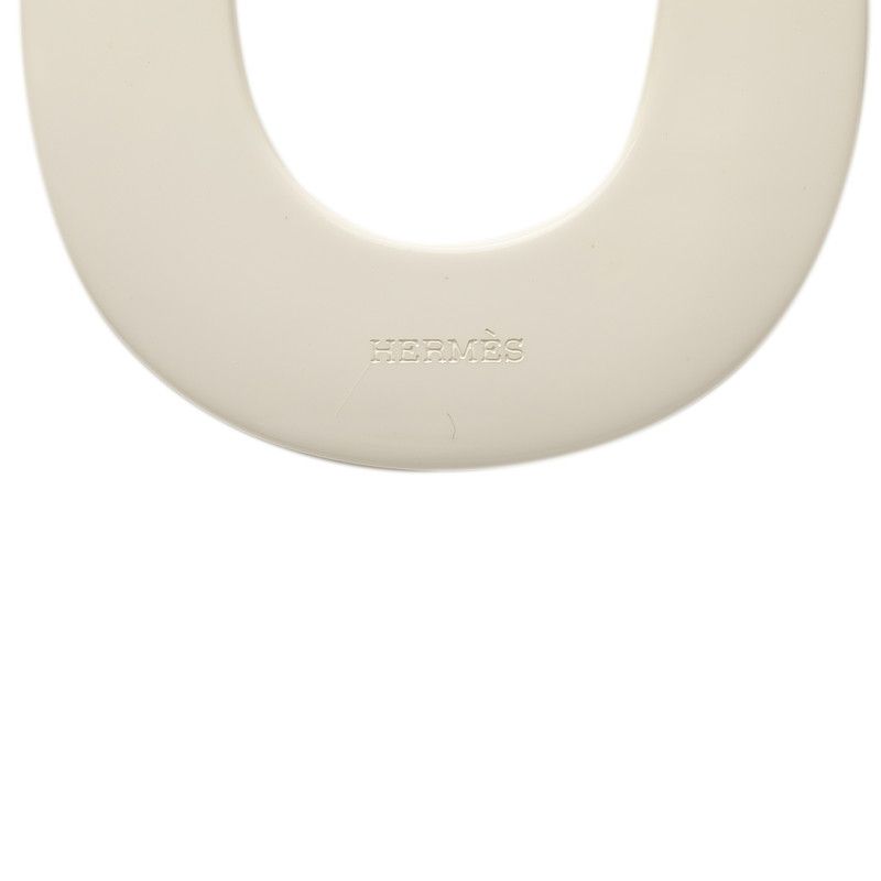 Hermes Kara White Multicolor Buffalo Horn Fabric Women's Hermes