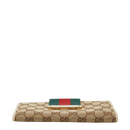 Gucci GG Canvas Sherry Line 181672 Beige Ivory Canvas Leather Women's Gucci
