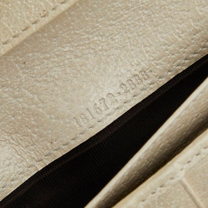 Gucci GG Canvas Sherry Line 181672 Beige Ivory Canvas Leather Women's Gucci