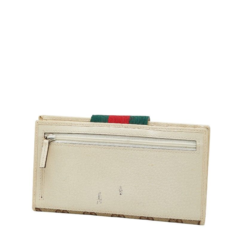 Gucci GG Canvas Sherry Line 181672 Beige Ivory Canvas Leather Women's Gucci