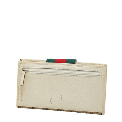 Gucci GG Canvas Sherry Line 181672 Beige Ivory Canvas Leather Women's Gucci