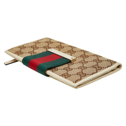 Gucci GG Canvas Sherry Line 181672 Beige Ivory Canvas Leather Women's Gucci