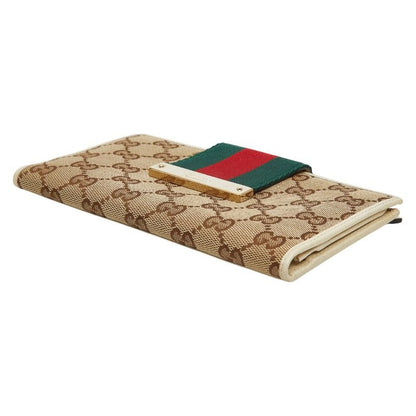 Gucci GG Canvas Sherry Line 181672 Beige Ivory Canvas Leather Women's Gucci