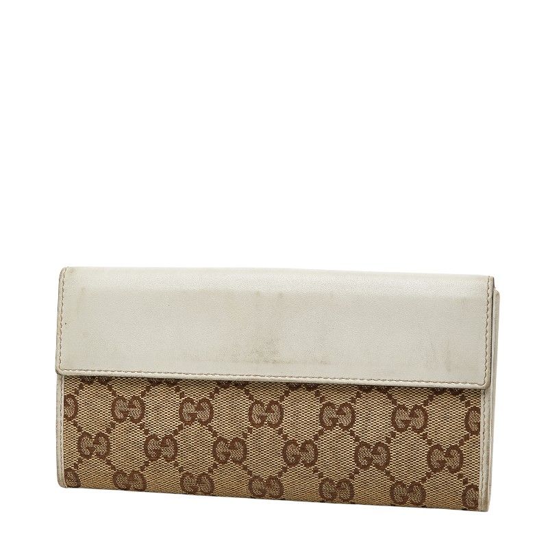 Gucci GG Canvas Heart 203550 Beige White Canvas Leather Women's Gucci