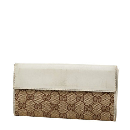Gucci GG Canvas Heart 203550 Beige White Canvas Leather Women's Gucci