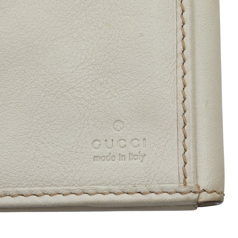Gucci GG Canvas Heart 203550 Beige White Canvas Leather Women's Gucci