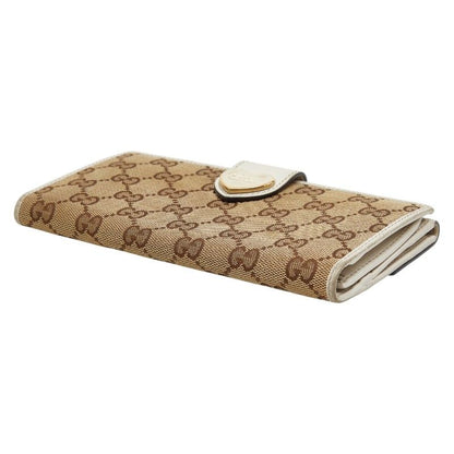 Gucci GG Canvas Heart 203550 Beige White Canvas Leather Women's Gucci