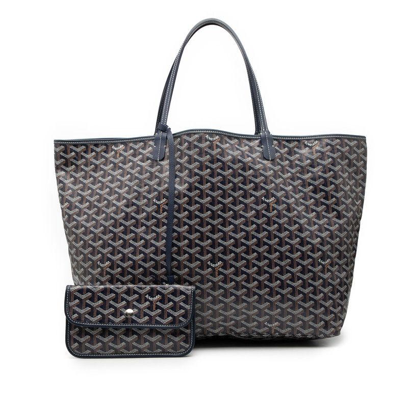 Goyard Saint Louis GM Chn020202 Navy PVC Leather Women's Goyard
