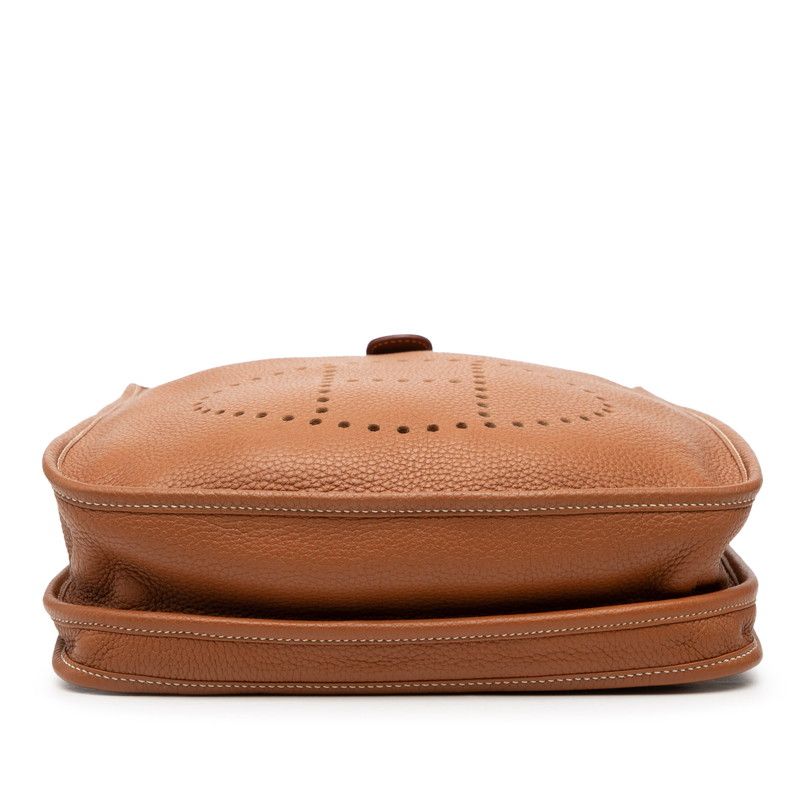 Hermes Evelyn 3 PM Crossbody Shoulder Bag Brown Taurillon Clemence Women's