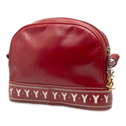 Saint Laurent Vintage Y Cut Red Leather Women's Saint Laurent