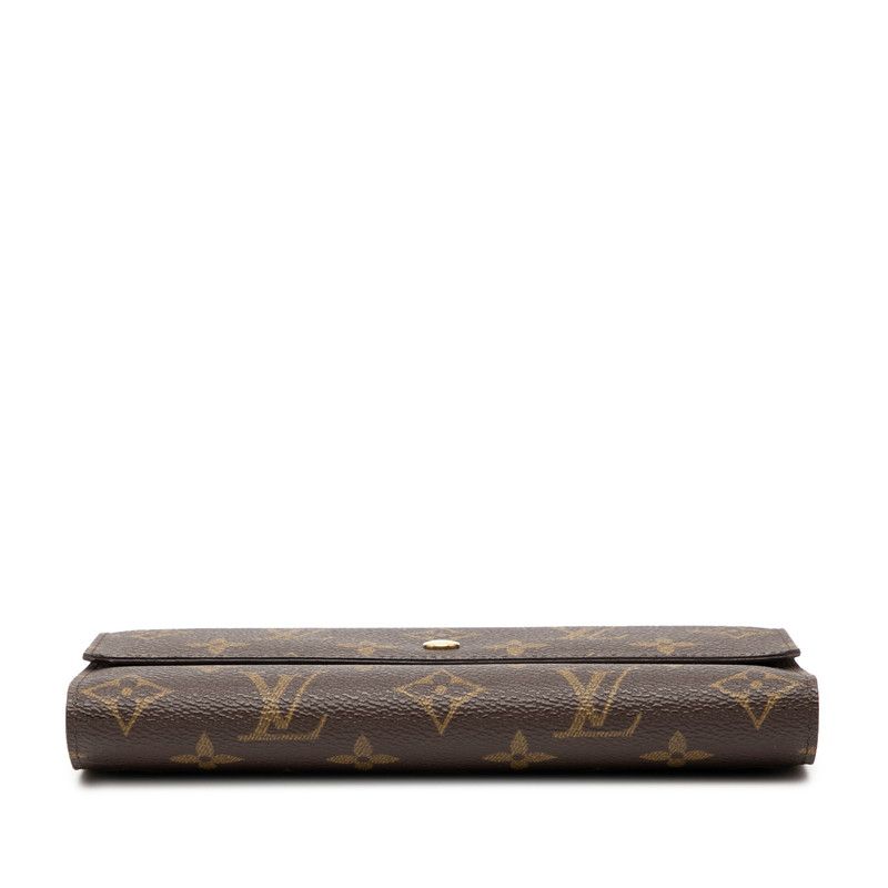 Louis Vuitton Monogram Porte Tresor International M61215 Brown PVC Leather