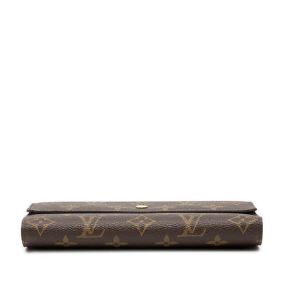 Louis Vuitton Monogram Porte Tresor International M61215 Brown PVC Leather