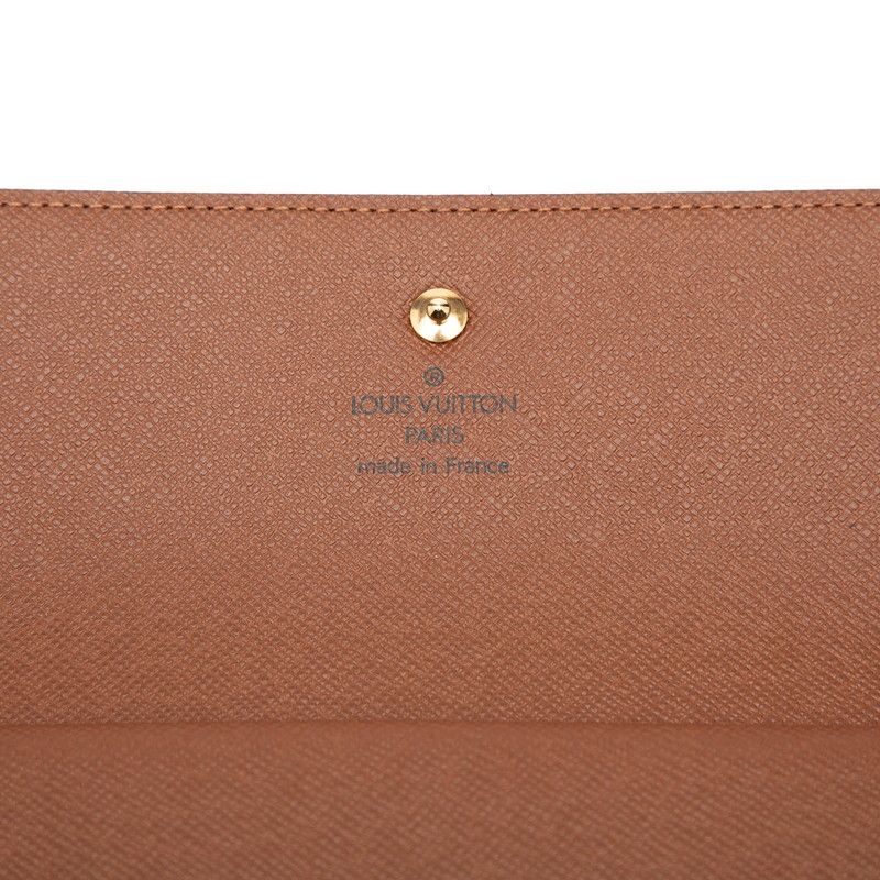 Louis Vuitton Monogram Porte Tresor International M61215 Brown PVC Leather