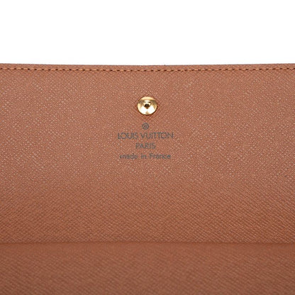 Louis Vuitton Monogram Porte Tresor International M61215 Brown PVC Leather