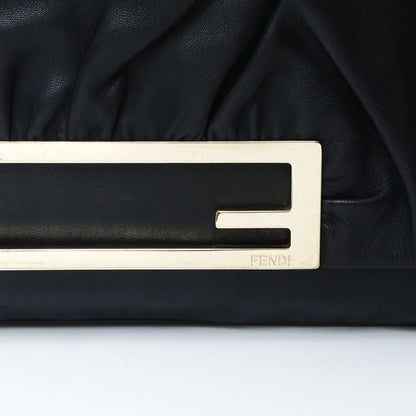 Fendi Shoulder Bag Bucket 2-Way Leather Clutch