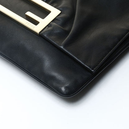 Fendi Shoulder Bag Bucket 2-Way Leather Clutch