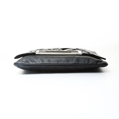 Fendi Shoulder Bag Bucket 2-Way Leather Clutch