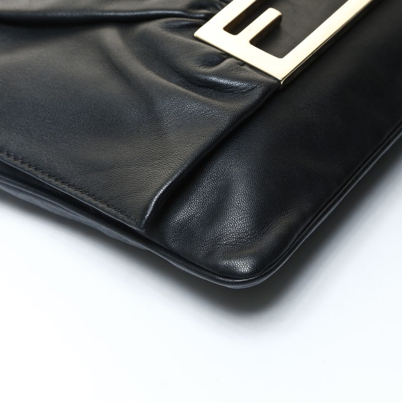 Fendi Shoulder Bag Bucket 2-Way Leather Clutch