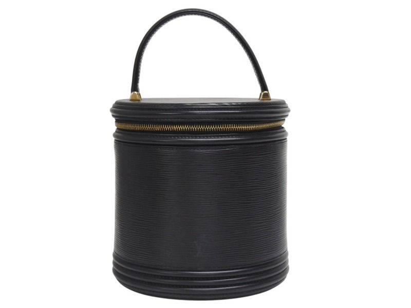 Louis Vuitton Cannes Epi Noir Handbag Black Gold