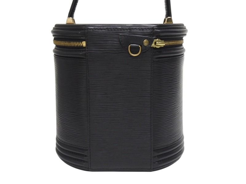 Louis Vuitton Cannes Epi Noir Handbag Black Gold — view 3