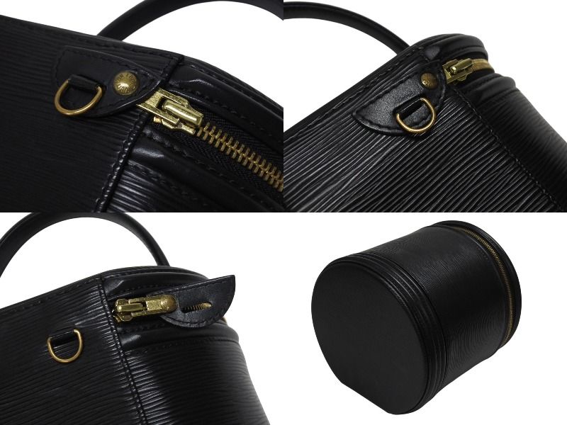 Louis Vuitton Cannes Epi Noir Handbag Black Gold — view 7